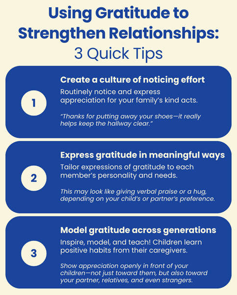 suign gratitude to strngthen relatioinships quick tips